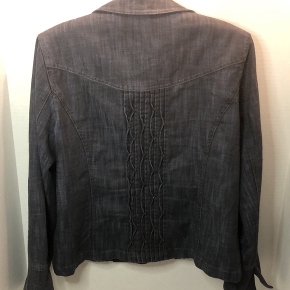 Coldwater Creek Classic Denim Women’s Pin Tuck Stud Pockets Jacket - Picture 2 of 10